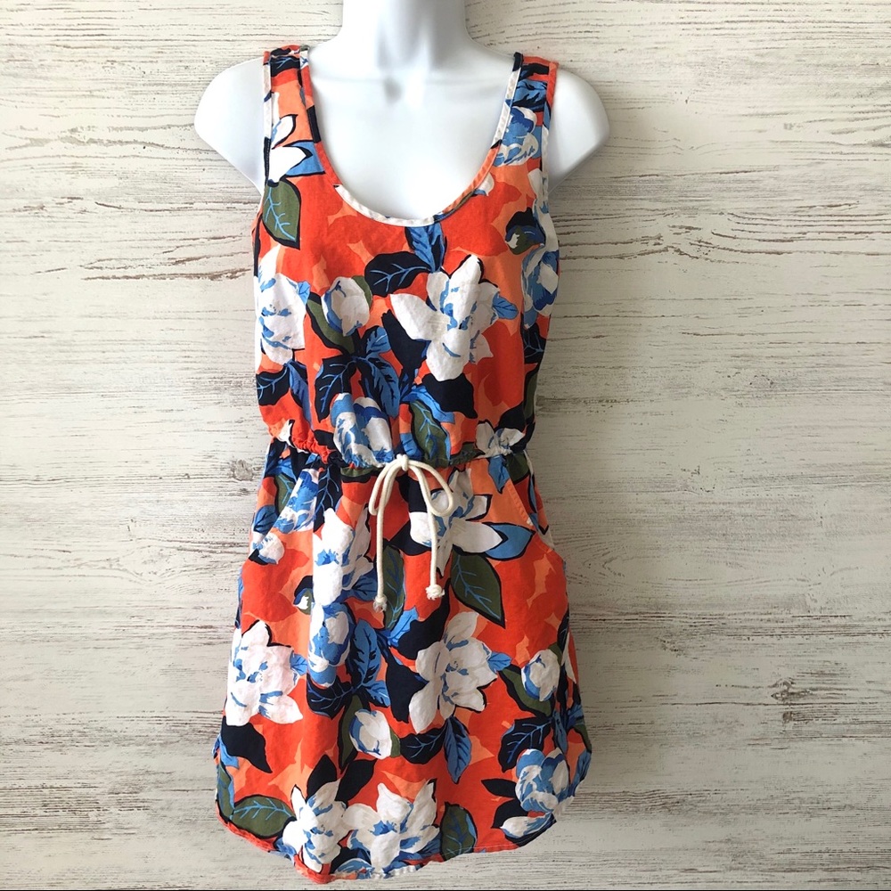 GAP Factory Tropical Floral Linen Dress